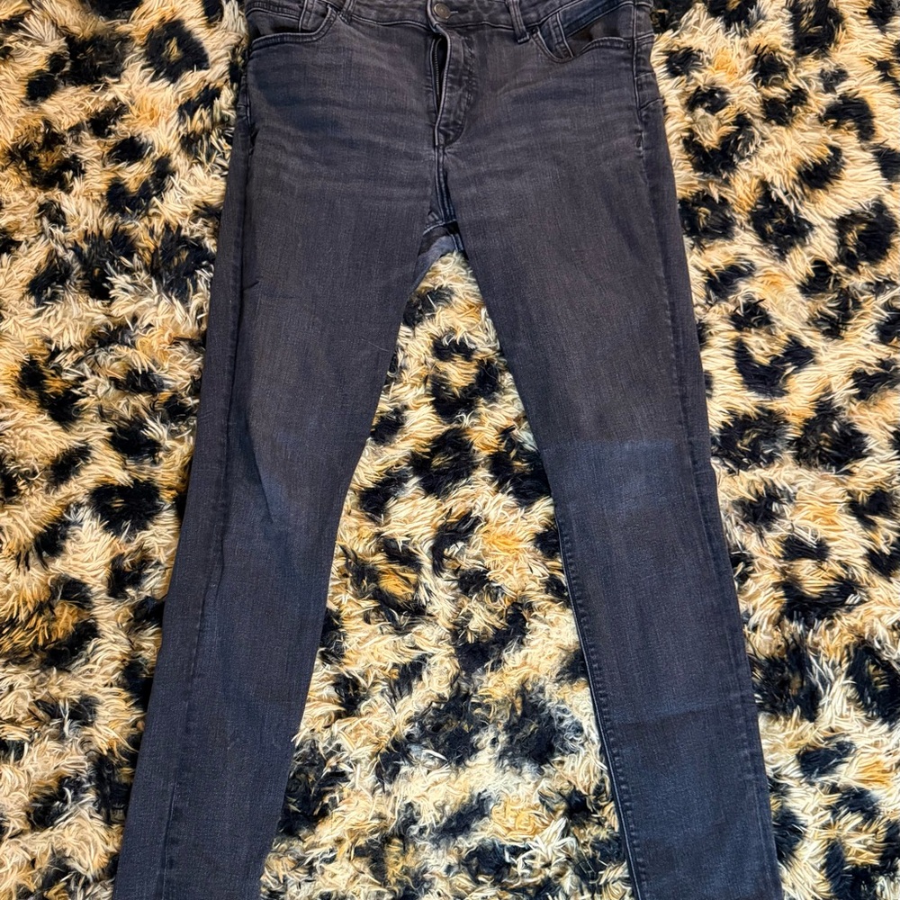 Express Dark Gray/Black Skinny Jeans